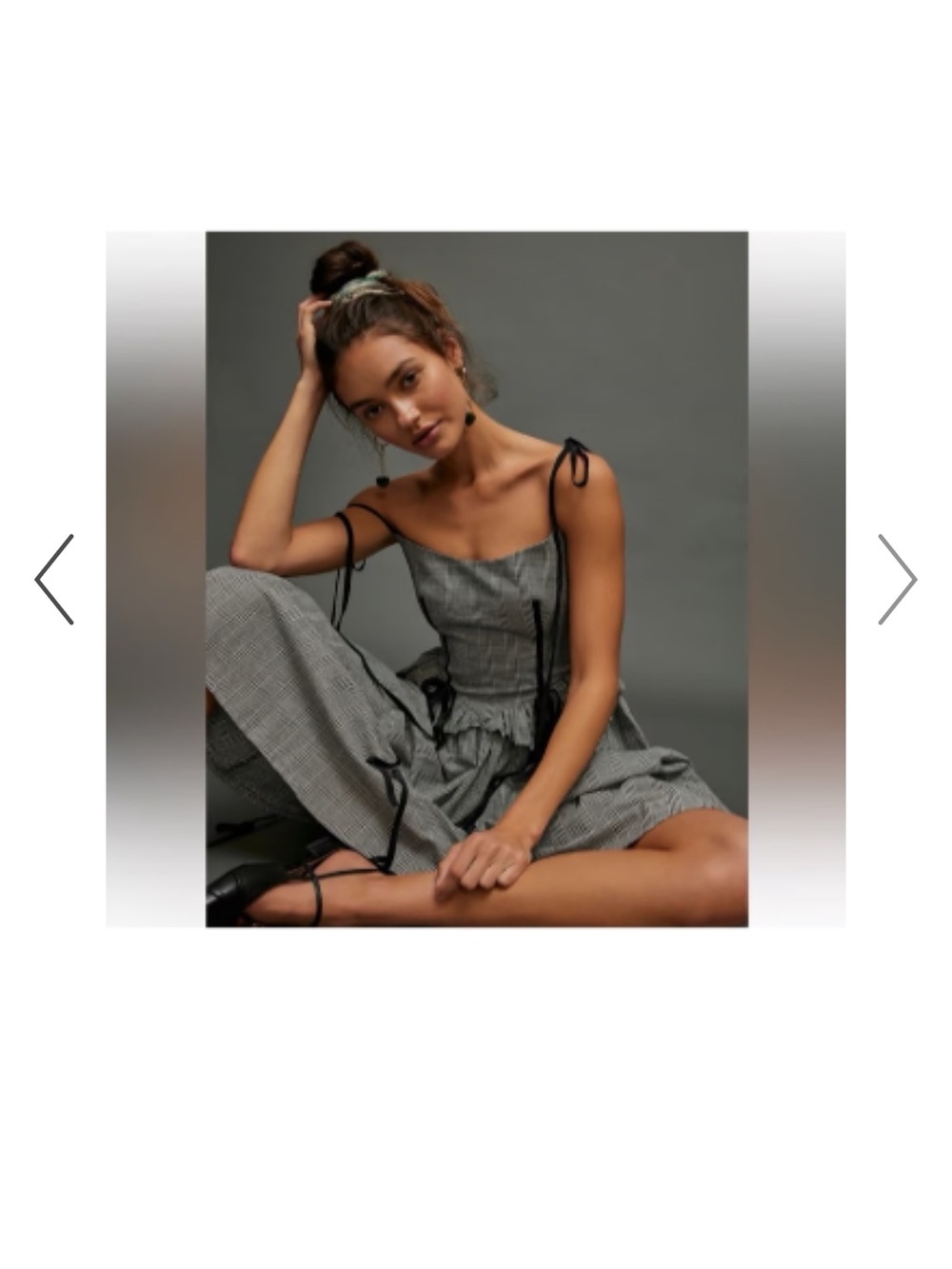 Free People X ELIZA FAULKNER TESSA CHECKS DRESS Large NWT